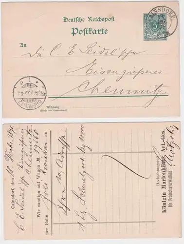 60292 DR Plein de choses Carte postale P36 Imprimer Reine Marienhütte AG Cainsdorf 1895