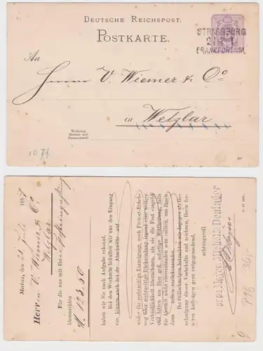 63241 DR Carte postale complète P16 Imprimer Mayer, Michel & Deninger Mainz 1887