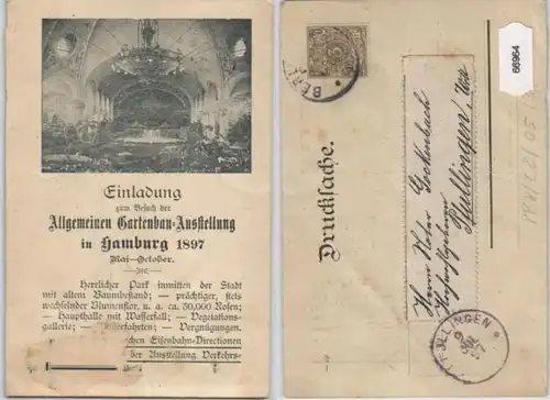 66964 DR Private Global PP8/C2/05 Hamburg Allg. Exposition horticole 1897