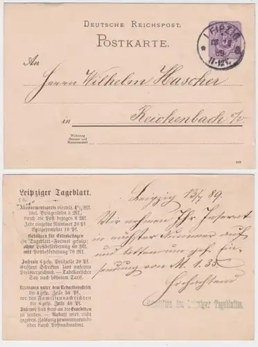 67868 DR Plein de choses Carte postale P18 Imprimer Expédition Leipziger Tageblatt 1889