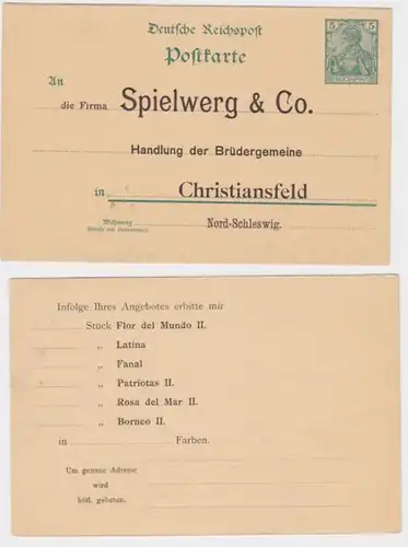 68861 DR Ganzsachen Postkarte P58 Zudruck Spielwerg & Co. Christiansfeld