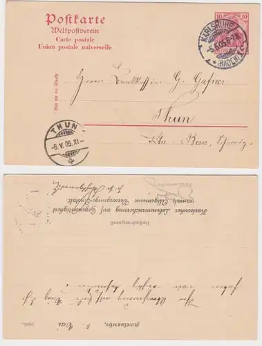 69621 DR Carte postale P65 Imprime l'assurance vie de Karlsruhe 1905