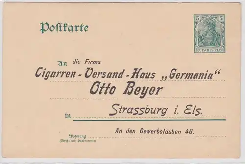 74826 Ganzsachen Postkarte P64 Zudruck Cigarren-Versand-Haus O.Beyer Strassburg