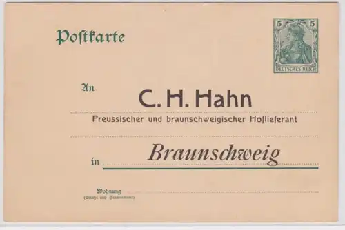 75083 DR Carte postale complète P50 Pression C.H. Hahn Hoffferderführt Braunschweig
