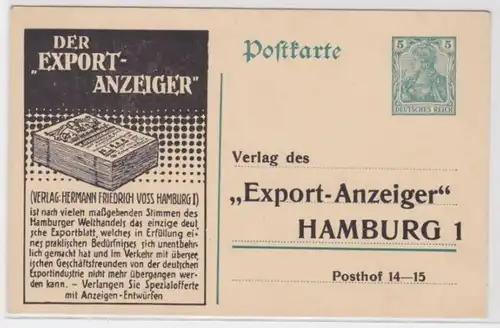 75732 DR Ganzsache Postkarte P90 Zudruck Verlag des Export-Anzeiger Hamburg