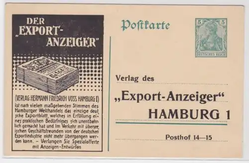 75732 DR entier Carte postale P90 Édition de l'indicateur d'exportation Hambourg