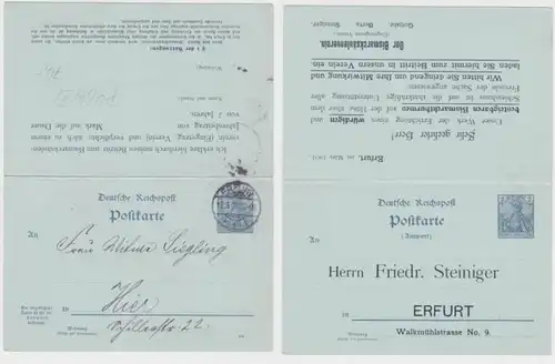 75969 DR Carte postale complète P 46 b / I tirage Friedr. Steiniger Erfurt 1901
