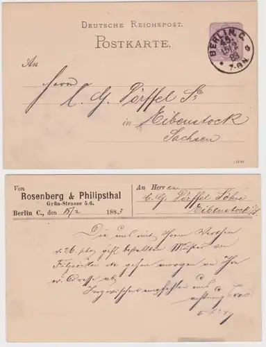 82284 DR Carte postale complète P12 Imprimer Rosenberg & Philipsthal Berlin 1883