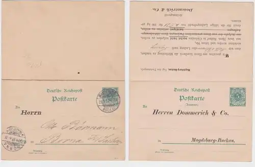 84383 Carte postale P31 Sous-impression Dommerich & Co Magdeburg-Buckau 1897