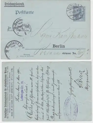 86514 Ganzsachen Postkarte P57Y Zudruck Erziehungsbeirath für Waisen Berlin 1902