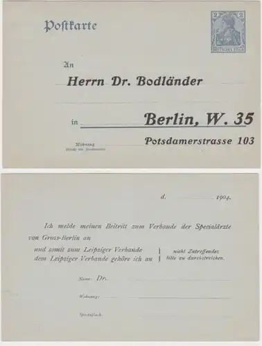 86948 DR Plein de choses Carte postale P63 tirage Dr. Bodlands Berlin 1904