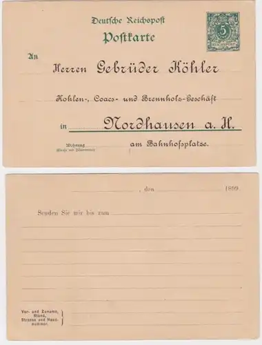 88327 Carte postale P20 Imprimer Gebrüder Köhler Brûleur Nordhausen 1899