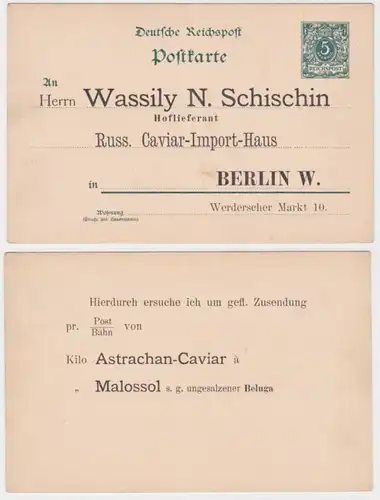 88422 DR Ganzsache Postkarte Zudruck Wassily N. Schischin Import-Haus Berlin