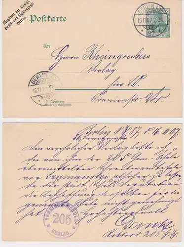 90563 Ganzsachen Postkarte P64 Zudruck Magistrat der kgl. Residenzstadt Berlin