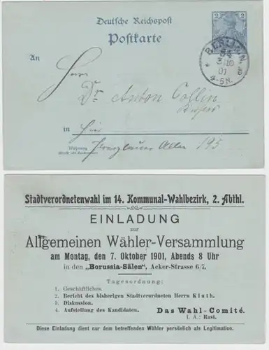 91135 DR Carte postale complète P44 Imprimer Sélection de la ville Berlin 1901