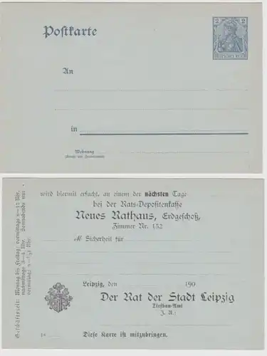 92410 DR Plein de cas Carte postale P63 Imprimer Conseil de la ville de Leipzig Bureau du génie civil