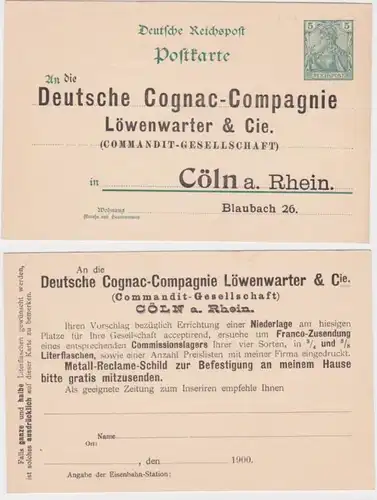 93291 DR Carte postale complète P50 Impression dt. Cognac Compagnie Löwwarter Cöln