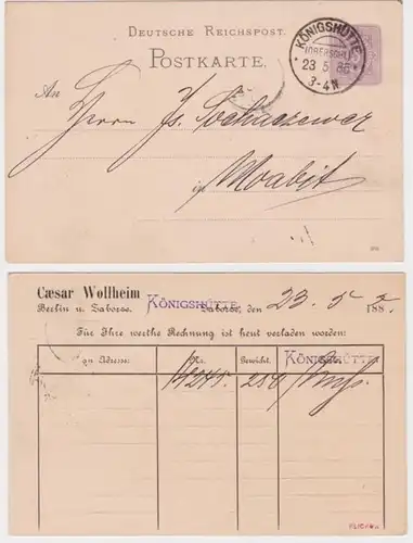 93542 DR Carte postale complète P12 Imprimer Caesar Wollheim Berlin & Zaborze 1885