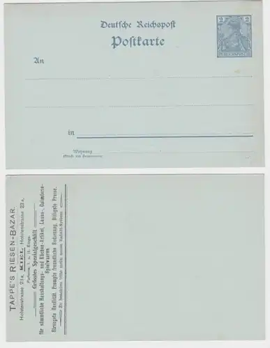 94644 Ganzsachen Postkarte P44 Zudruck Tappe's Riesen-Bazar Kiel Spezialgeschäft