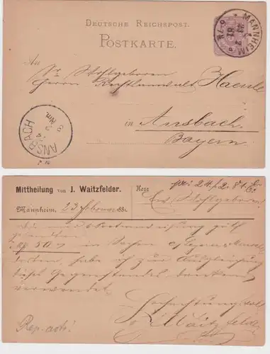 95271 DR Carte postale complète P10 tirage J. Waitzfelder Mannheim