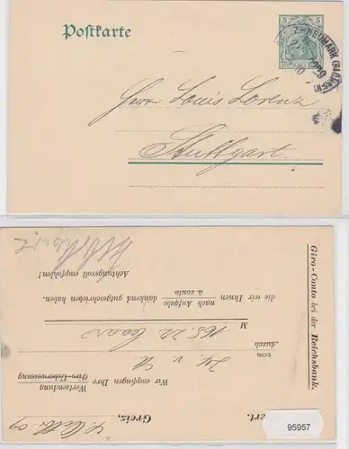 95957 DR entier Carte postale P78 tirages Frères Albert GRIZ 1909 Bahnpost