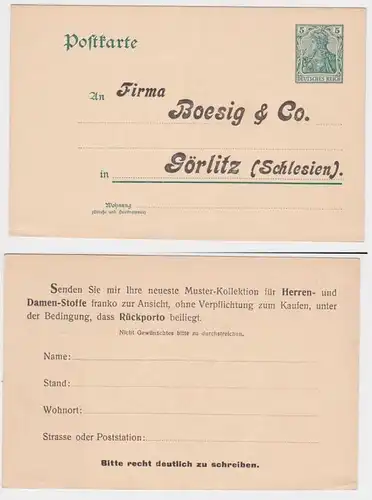 96002 DR Carte postale complète P64 Imprimer Boesig & Co. Görlitz (Silésie)