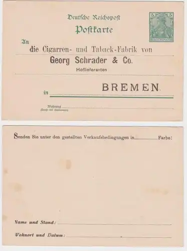 96998 Carte postale P50 Imprimer l'usine de tabac Georg Schrader & Co. Brême