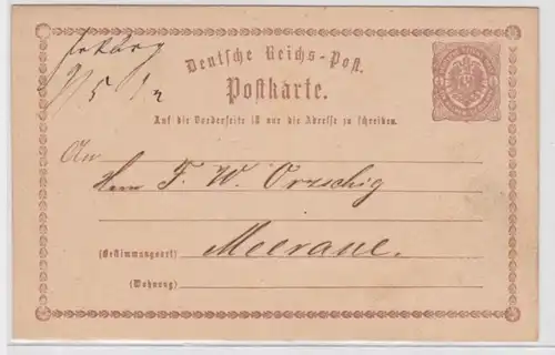 97216 DR Carte postale complète P1 F.W. Orzichig Meerane 1874