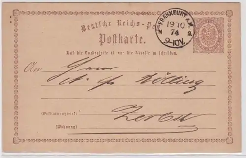 97231 DR Plein-de-vin Carte postale P2 Francfort vers Zerbst 1874