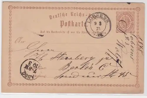 97235 DR Plein-bestaden Carte postale P1 Löbsens vers Berlin 1875