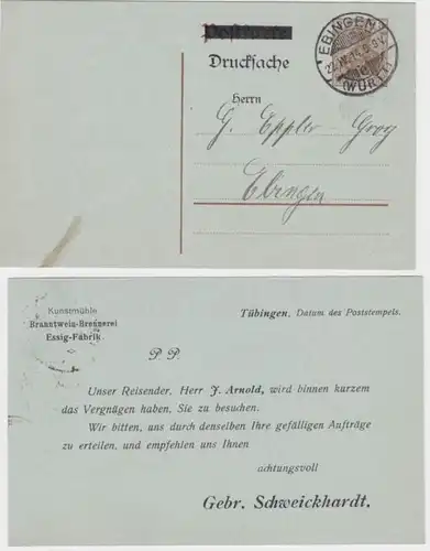 97840 DR Affaire entière Carte postale P89 Tirage Gebr. Schweickhardt Tübingen 1914