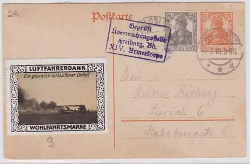 97902 DR Carte postale P110 avec la marque de charité 1918