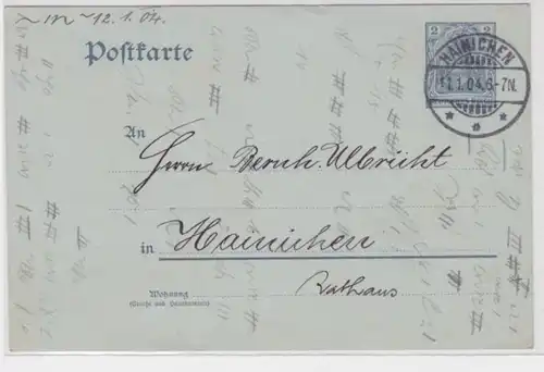 98886 DR Carton postale P63 Invitation 12ème assemblée générale des Hainichen 1904
