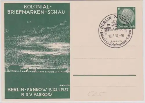 96516 Affaire privée PP127/C25 Marques-lettres coloniales-Schau Berlin-Pankow 1937