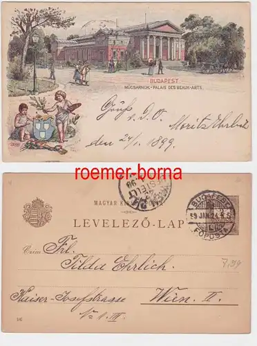 82602 Carte postale Budapest Mücsarnok Palais des Beaux Arts 1896