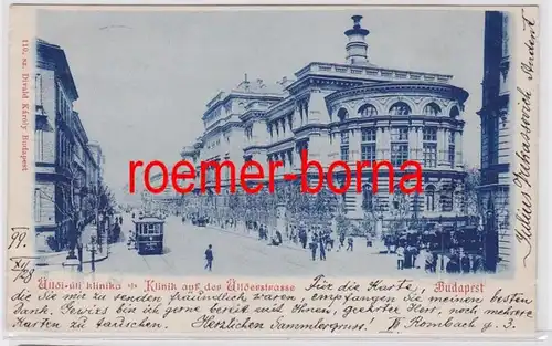 83212 Ak Budapest Hongrie Klinik sur la rue Üllöerstrasse 1899