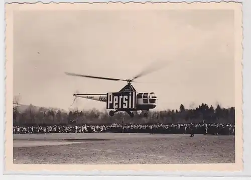 94288 hélicoptère photo original Westland Sikorsky WS-51 avec publicité persil