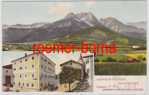 82742 Mehrbild Ak Saalfelden Gasthof zur Post um 1910