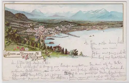 89242 AK Gruss de Bregenz am Bodensee 1897