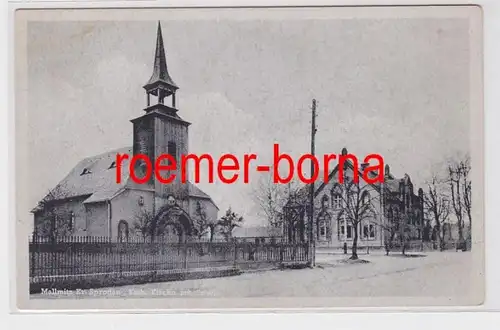 83010 Ak Mallmitz Malomice Kreis Sprottau Eglise et école vers 1940