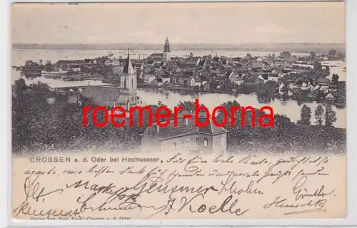 85445 Ak Crossen à l'Oder Krosno Odrzanskie lors des inondations 1903