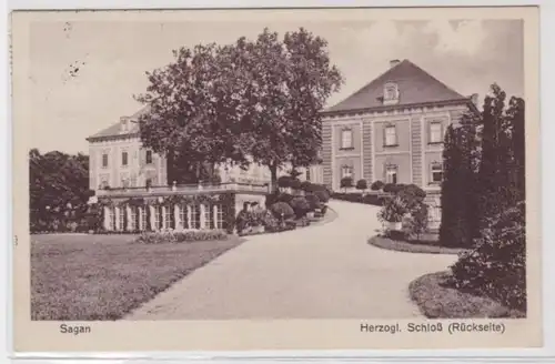99063 Ak Sagan Zagan Herzogliches Schloß (Rückseite) 1930