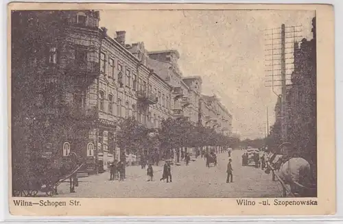 34664 Feldpost Ak Vilnius Vilnius Schopen Strasse 1915