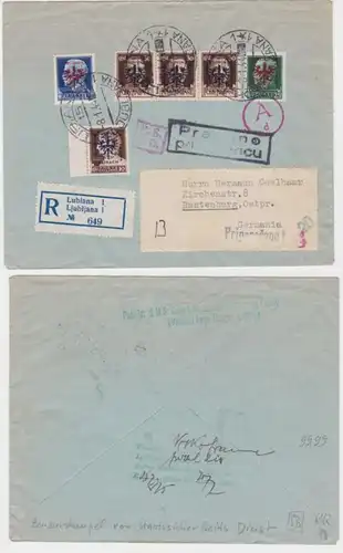 82424 lettre rare Instrumentation de Ljubljana Service de sécurité d'État 1944