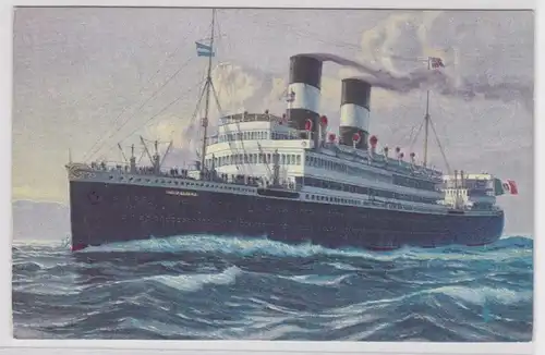 79388 Ak vapeur 'Giulio Cesare' Italie Lien Europe-Amérique du Sud vers 1914