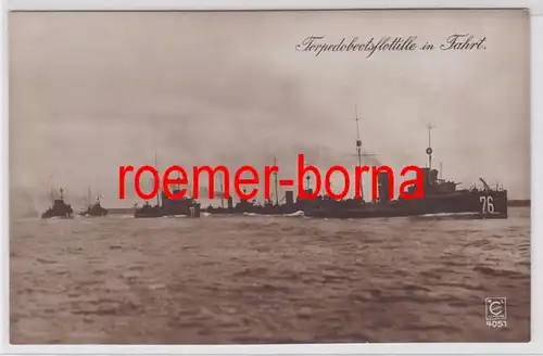 84597 Photo Ak Torpedootsflottille en route vers 1940
