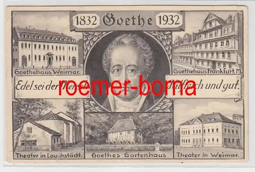 74338 Mehrbild Ak zum 100. Todestag von Goethe 1932