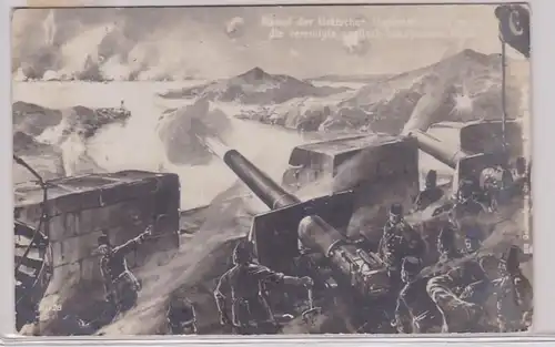 87500 Militär AK Kampf der türkischen Dardanellenforts gegen Alliierten Flotte