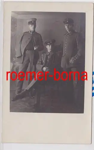 86342 Photo Ak vedundet soldats Croix de fer et corde de tir vers 1915