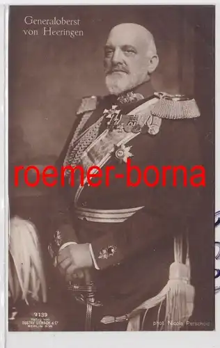 85085 Photo Ak Chef général de Heeringen en uniforme avec ordre vers 1915
